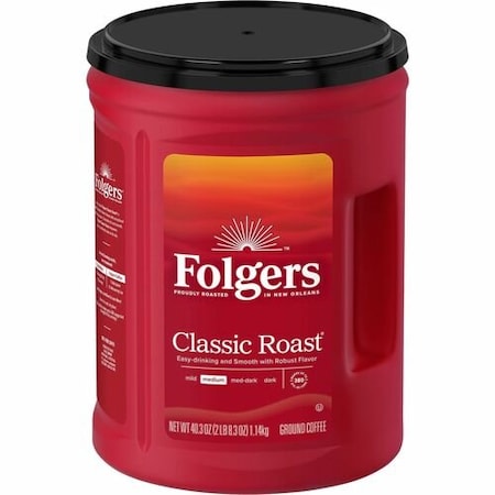 Folgers Coffee, Classic, Medium Roast, 40.3oz Canister, Brown FOL30419